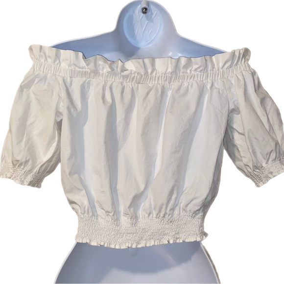 H&M White Ruffled Crop Top - Picture 3 of 4